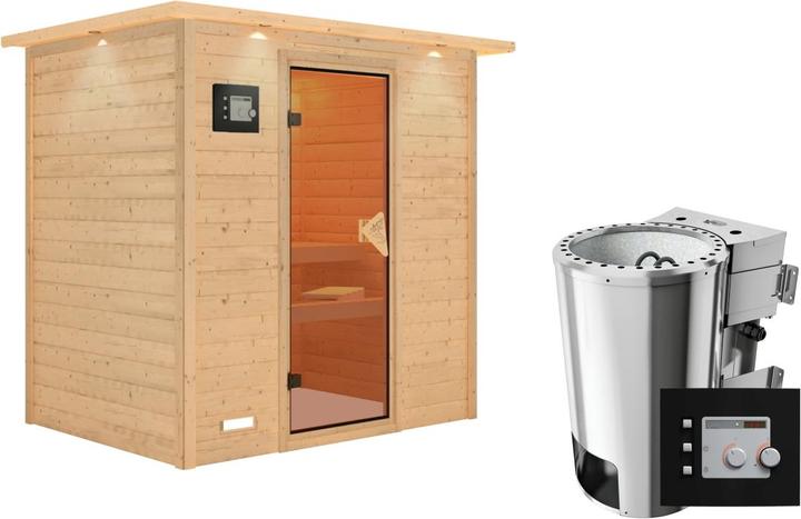 Produktbild Karibu Ronja mit Dachkranz (Plug & Play 3,6 KW - Bio externe Steuerung)
