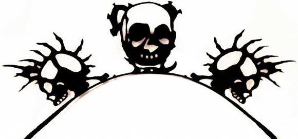 Actual product image Eulenspiegel Skull - Skull (Artificial eyelashes)