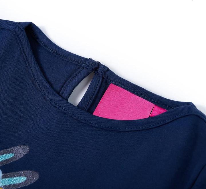 Produktbild VidaXL Kinder-Langarmshirt Marineblau 140,Material: 95 % Baumwolle (140)