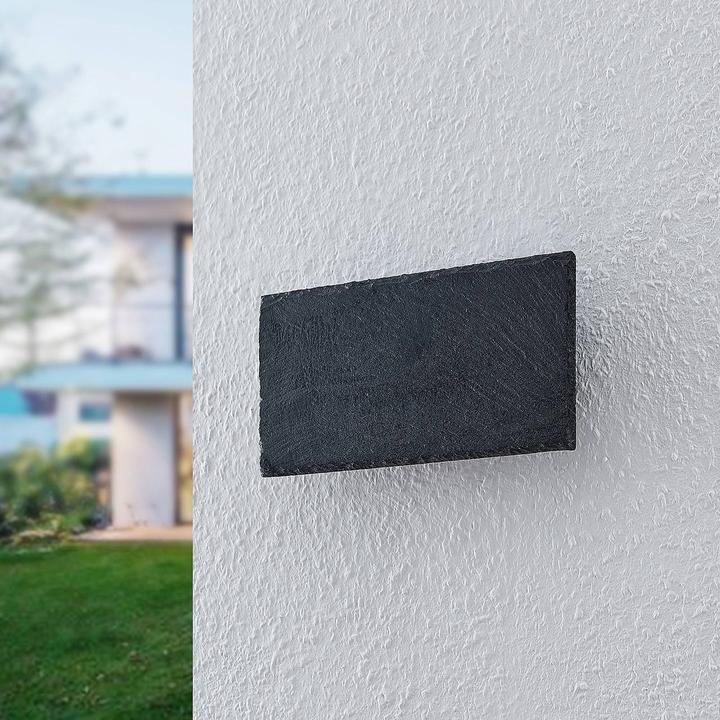 Produktbild Lindby Peetu LED-Wandleuchte, Schiefer, eckig (1000 lm)