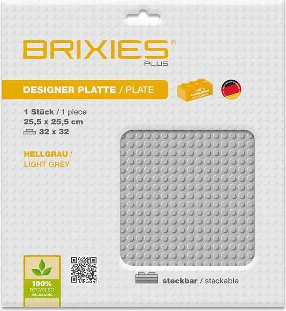 Brixies Bauplatte 32x32 Basic hellgrau
