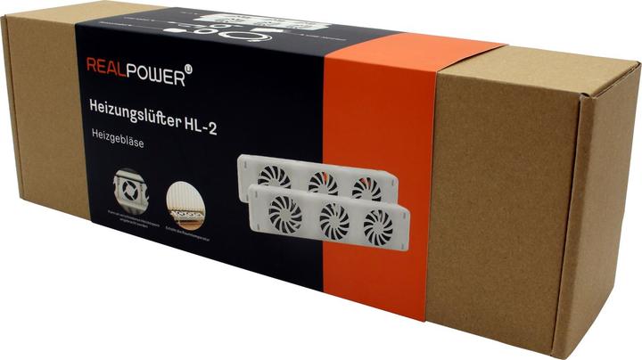 Produktbild RealPower Heizungslüfter HL-2,2er Set mit 3 Ventilatoren (3 x)