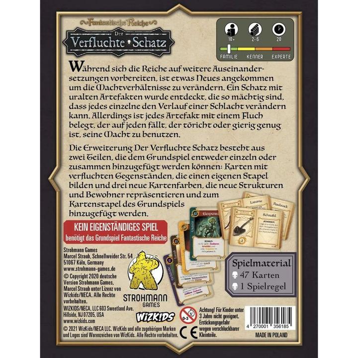 Immagine prodotto Strohmann Games STR21006 - Der Verfluchte Schatz: Fantastische Reiche, 2-6 giocatori, età 10+ (estensione DE) (Tedesco)