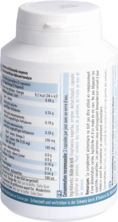 Valori nutrizionali e ingredienti Novakrill Capsula di olio di krill 500 mg (90 Pezzo/i, Pillole, 92 g)