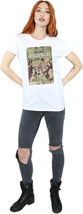 Actual product image Disney Womens/Ladies Retro Poster Cotton Boyfriend T-Shirt (L)