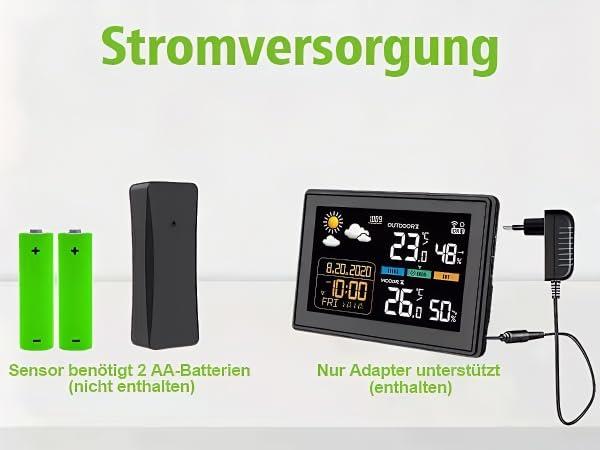 Produktbild Vonivi Wetterstation mit Funkuhr und Aussensensor
