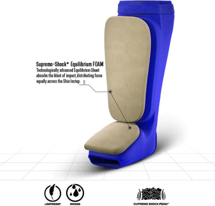 Actual product image Rdx Hosiery Shin Instep Foam Blue/White-Xl (XL)