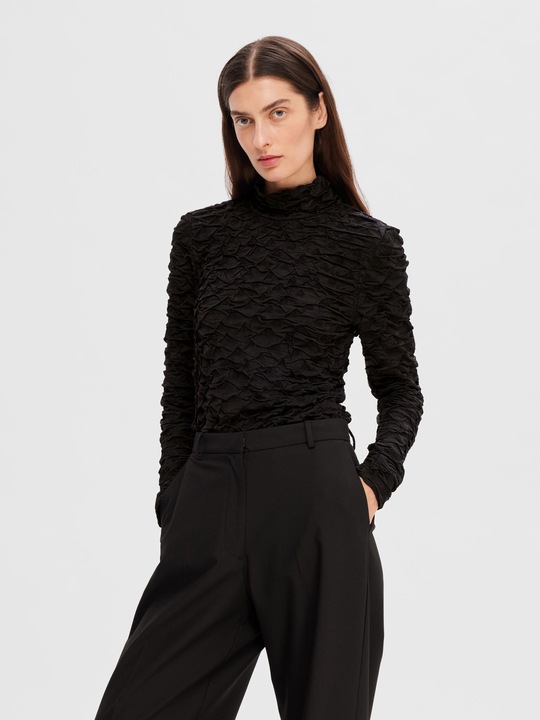 Actual product image Selected Femme Textured Turtleneck Sweater (XS)