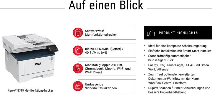 Actual product image Xerox B315V/DNI (Laser, Black and white)