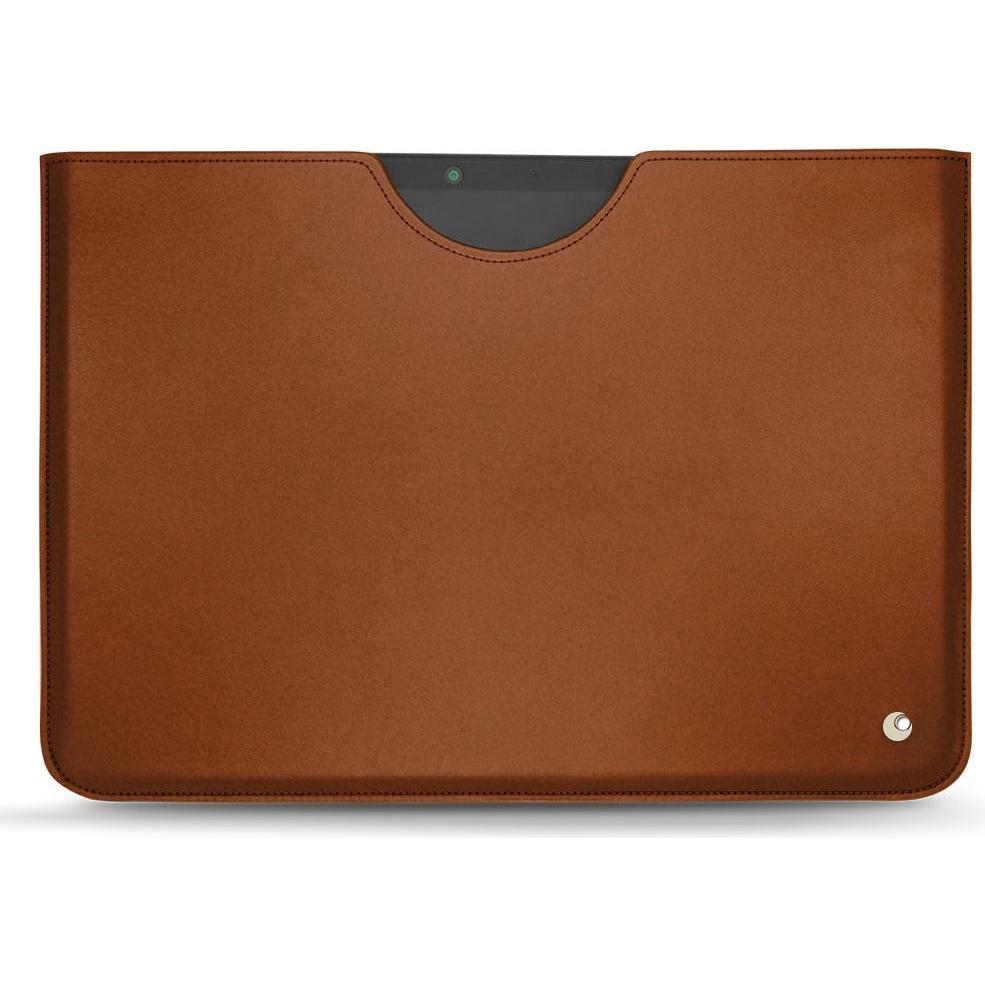 Noreve Lederschutzhülle (Microsoft Surface Pro X), Tablet Hülle, Braun