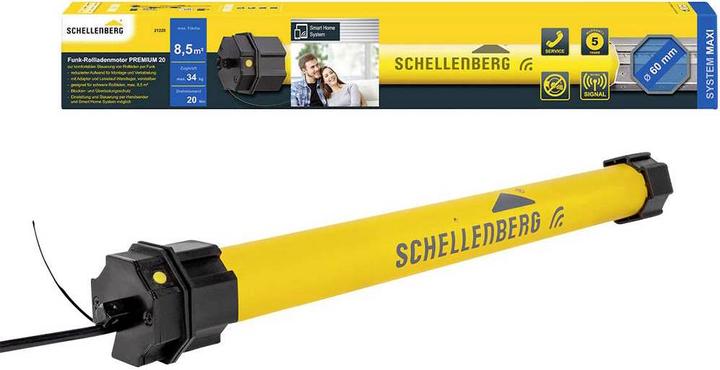 Image du produit Schellenberg Moteur tubulaire radio pour volets roulants PREMIUM 20Nm, Mini