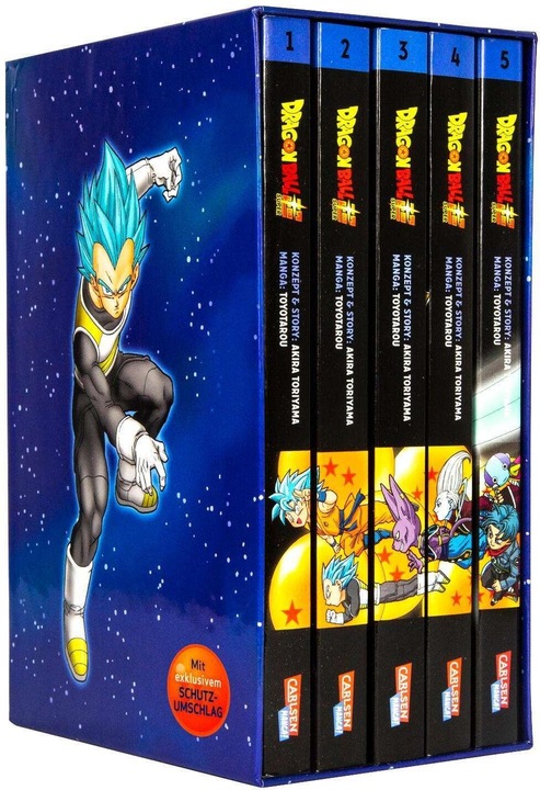 Image du produit Dragon Ball Super Bände 1-5 im Sammelschuber mit Extra (Allemand, Akira Toriyama (Histoire originale), 2019)