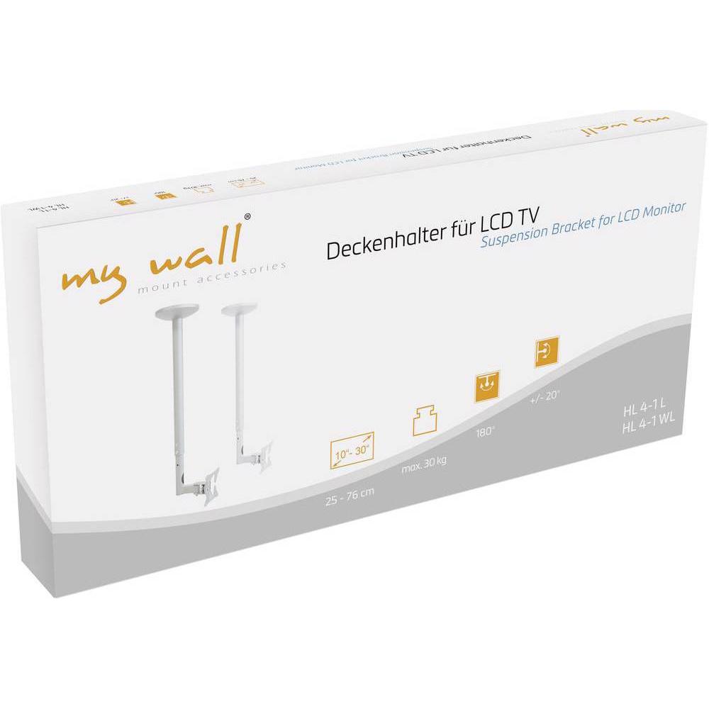 Thumbnail - myWall TV Deckenhalterung 25,4 cm (10) 76,2 (30) Ausziehbar, Neigbar+Schwenkbar, Deckenhalter (Decke, 30", 30 kg), TV Wa...