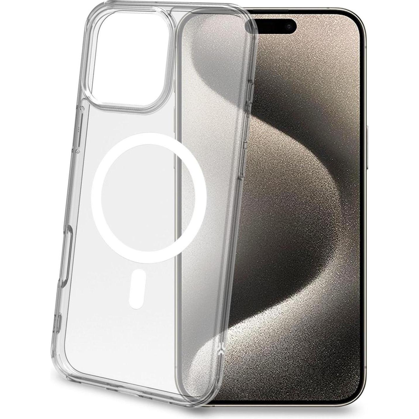 Celly Trasparente Gelskinmag Per Iphone 16 Pro Max (Apple Iphone 16 Pro Max), Cover Smartphone,