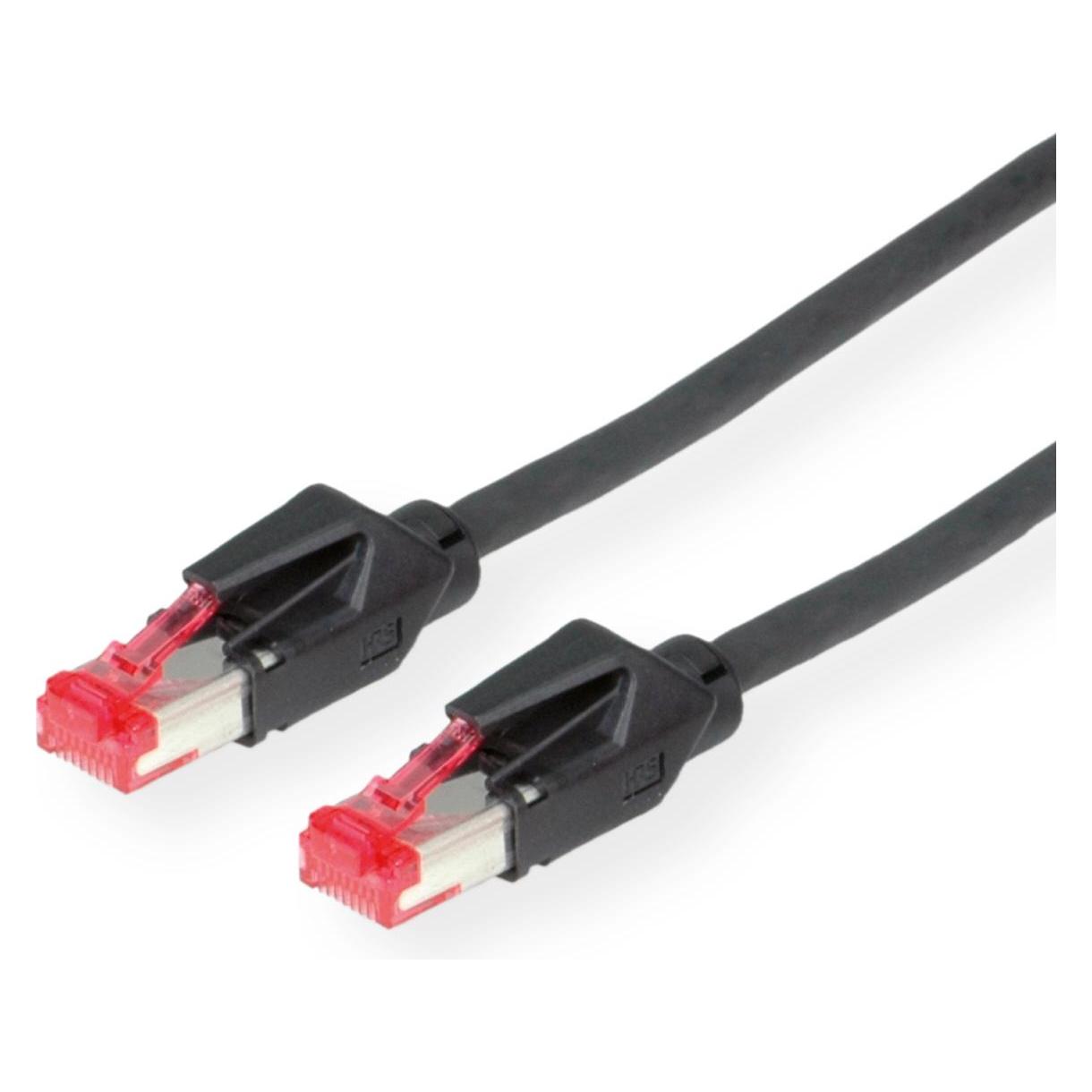 Equip 605594 RJ45 Cavo di rete, cavo patch CAT 6 S/FTP 5.00 m Nero contatti connettore dorati 1 pz