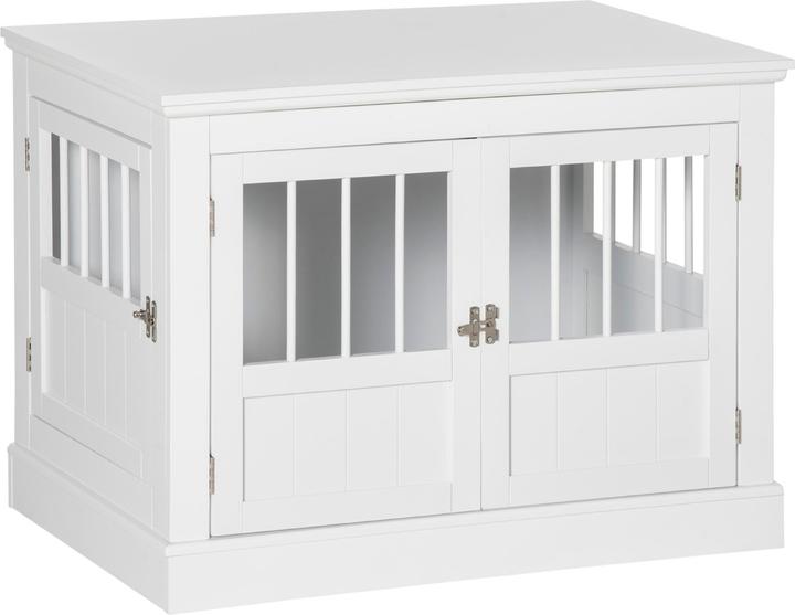Produktbild PawHut Hundekäfig Spanplatte, MDF Weiss (Hundezwinger)