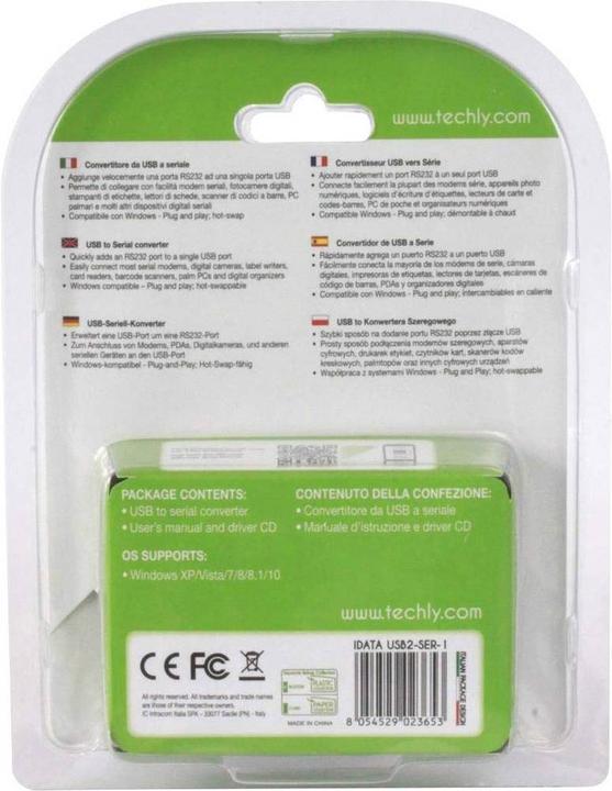 Image du produit Techly Câble de connexion TV, moniteur Câble de connexion USB/série, 1,5 m (1.50 m)