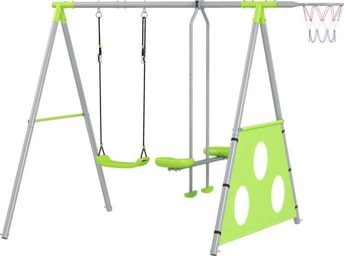 Produktbild Swisshandel24 4 in 1 Schaukelgestell Outdoor Schaukelgerüst mit Schaukel, Metallgestell
