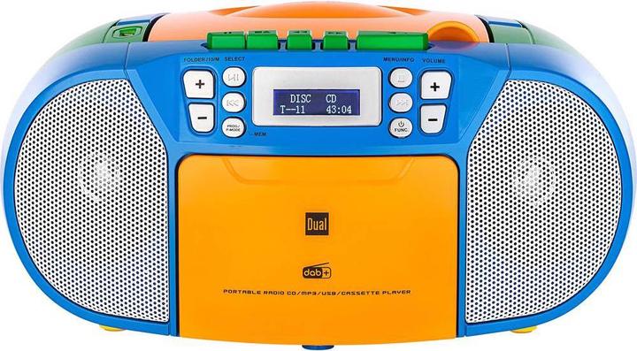 Actual product image Dual DAB-P 210 Boombox Cassette Radio DAB+, FM CD, Cassette, AUX Coloured (FM, AM, DAB+)