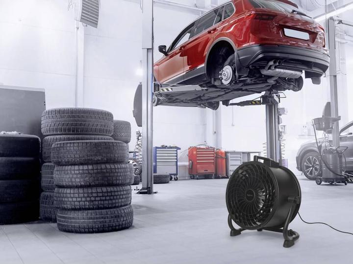 Produktbild Sygonix Bodenventilator 120 W Schwarz Schwenkbar (61.70 dB)