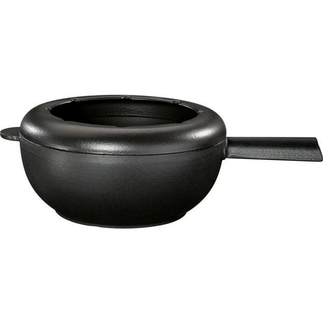 Spring Caquelon Saas-Fee fonte noir mat 2.0 l ø 20 cm, Caquelon, Nero