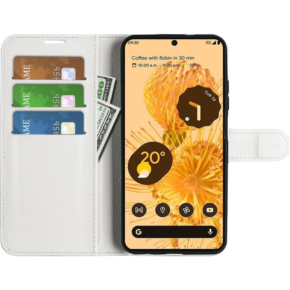 Thumbnail - Cover-Discount Google Pixel 7 - Leder Etui Hülle weiss (Google Pixel 7), Smartphone Hülle, Weiss