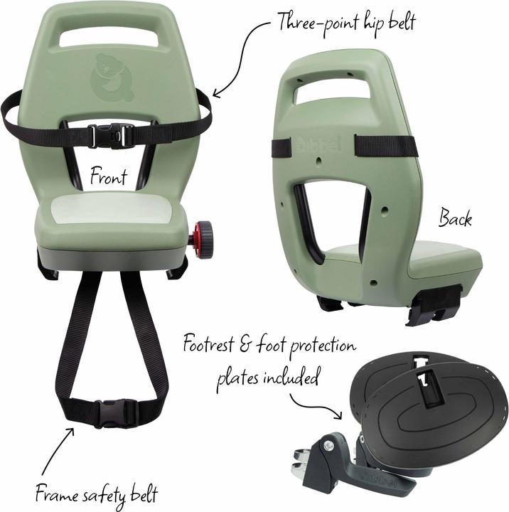 Produktbild Qibbel Widek Junior Kindersitz (Gepäckträger (hinten), Sattelrohr)