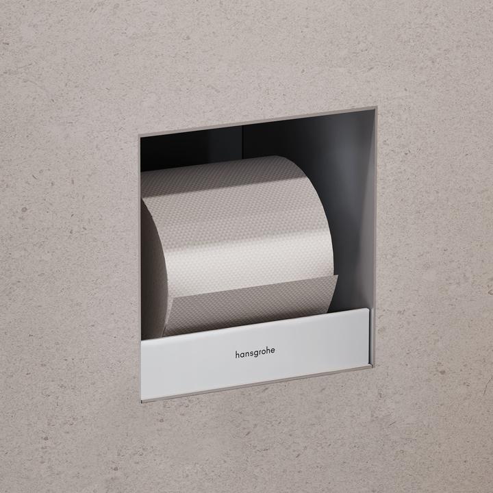 Produktbild hansgrohe HG WC-Papierhalter XtraStoris Original 150x150x140mm mattweiss