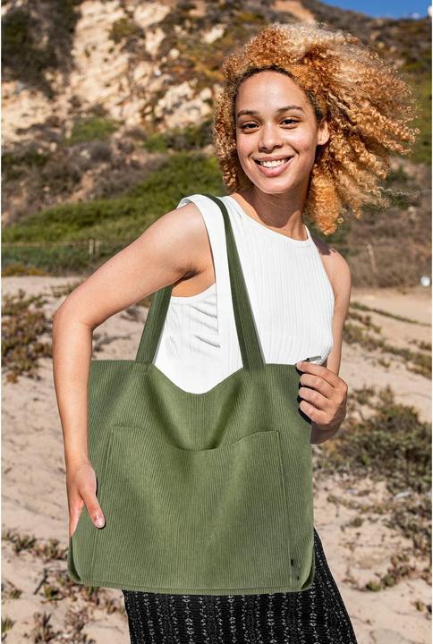 Produktbild Only-Bags.Store cord Tasche Umhängetasche mit Reissverschluss, Gross Shopper Tasche Tote Bag Handtasche