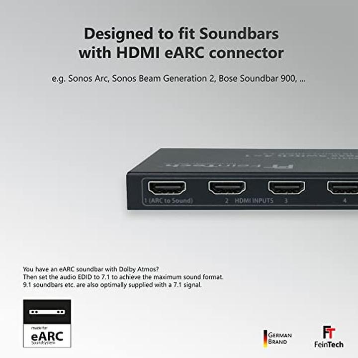 Produktbild FeinTech HDMI eARC Pass Switch 4x1