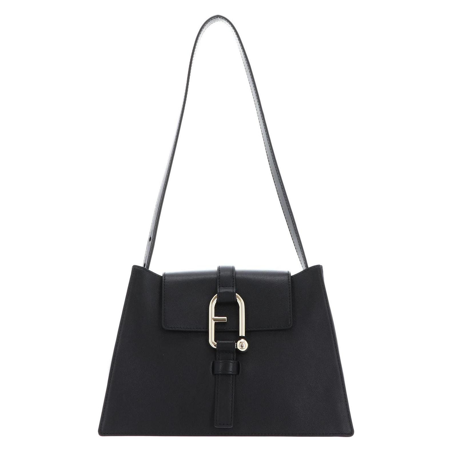 Furla, Damen, Handtasche, Nuvola Shoulder Bag, Schwarz