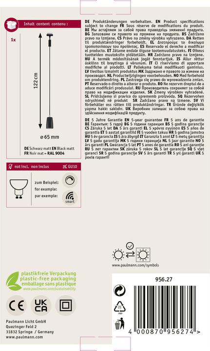 Produktbild Paulmann URail Pendel Cover (GU10)