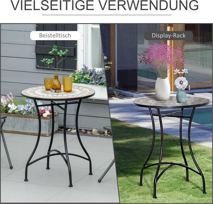 Actual product image Outsunny Runder Mosaiktisch (60 cm)