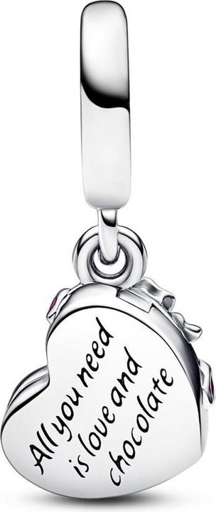 Immagine prodotto Pandora Aufklappbare Herzförmige Pralinenschachtel Charm (Argento 925, Smalto)