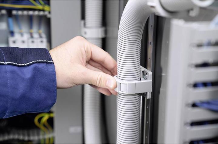 Produktbild HellermannTyton Schlauchhalter Schraubbarer IWS Wellrohrhalter für Wellrohre, NW 50