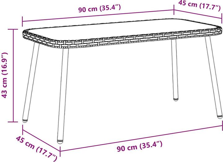 Image du produit vidaXL Couchtisch für draussen