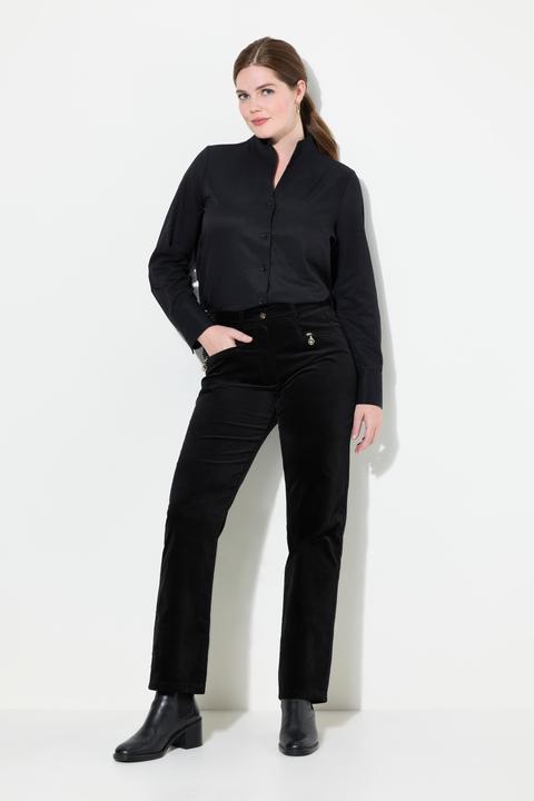 Produktbild Ulla Popken Samthose Mony, konisches Bein, Komfortbund, Stretch (42)