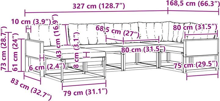 Produktbild vidaXL Outdoor-Sofagarnitur
