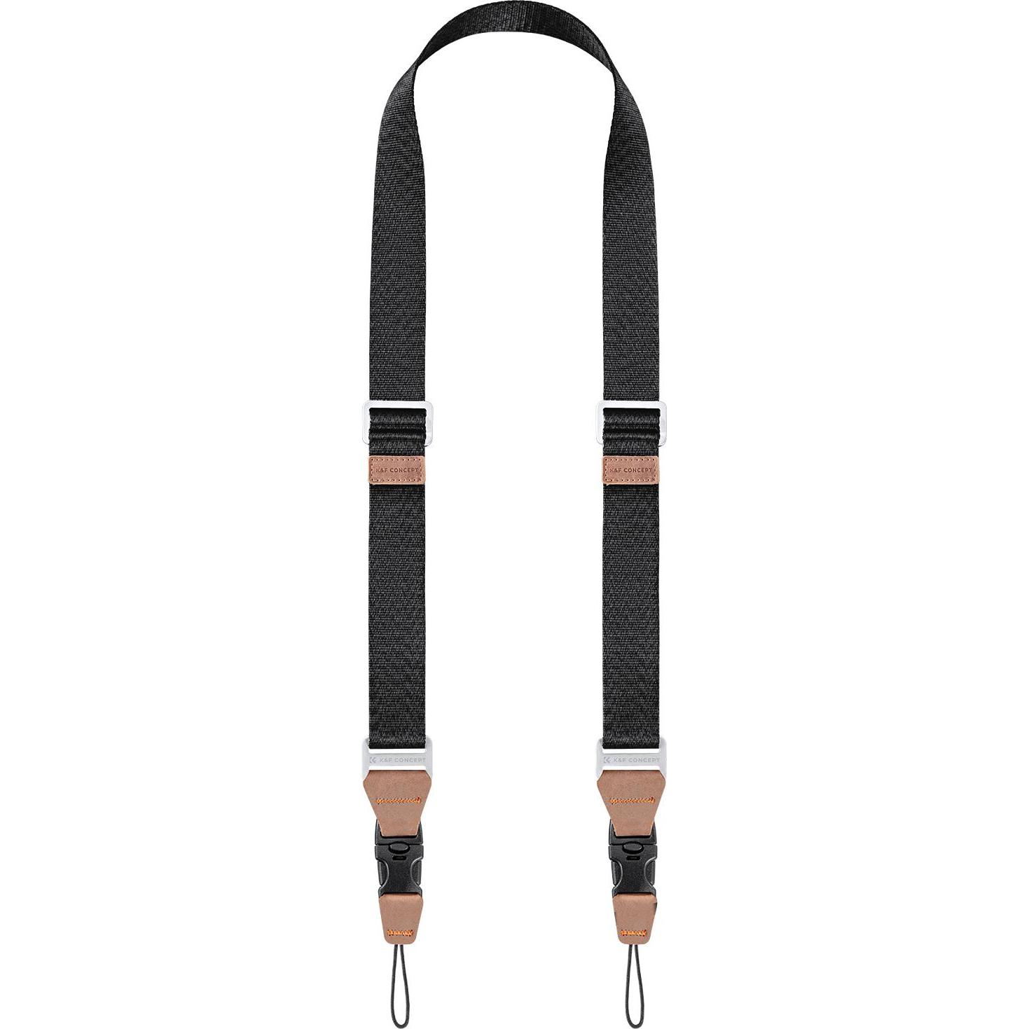 K&F Concept 32mm WidthNeck Strap Urban Wander 01 (Black), Kameragurt, Schwarz