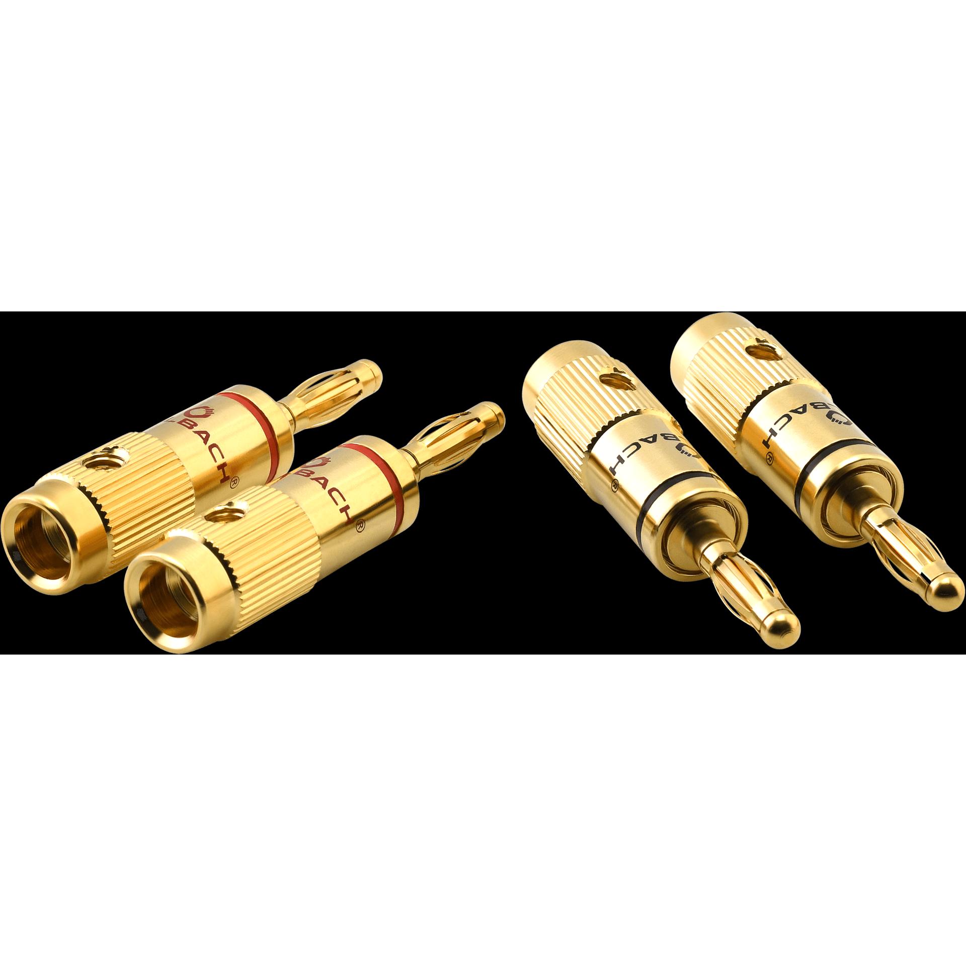 Oehlbach Banana B1, Audio Stecker, Gold