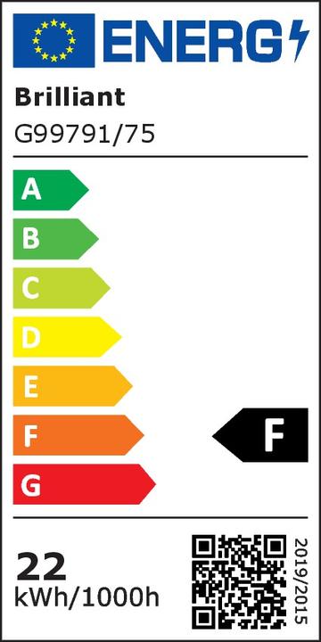 Energie-Label Brilliant Tumeo LED Deckenleuchte 40x40cm holz hell/weiss (2400 lm)