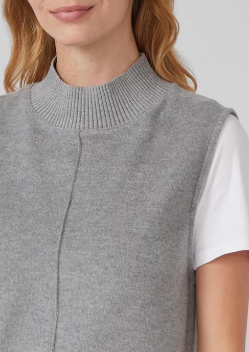 Produktbild s.Oliver Sweatshirt Ärmelloses Sweatshirt mit geripptem Stehkragen (42)