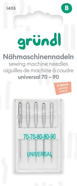 Gründl Nähmaschinennadeln Universal, No. 70? 90, 5 Stück
