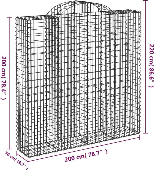 Produktbild vidaXL Gabionenkorb