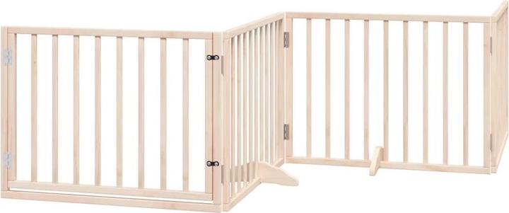 Produktbild vidaXL Hundetor mit Tür Absperrgitter Hunde Schutzgitter Faltbar 10-tlg. Holz (60 cm)