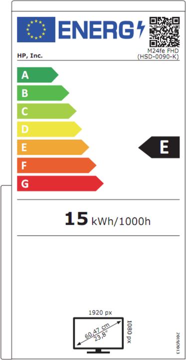 Energie-Label HP M24fe (1920 x 1080 Pixel, 24")