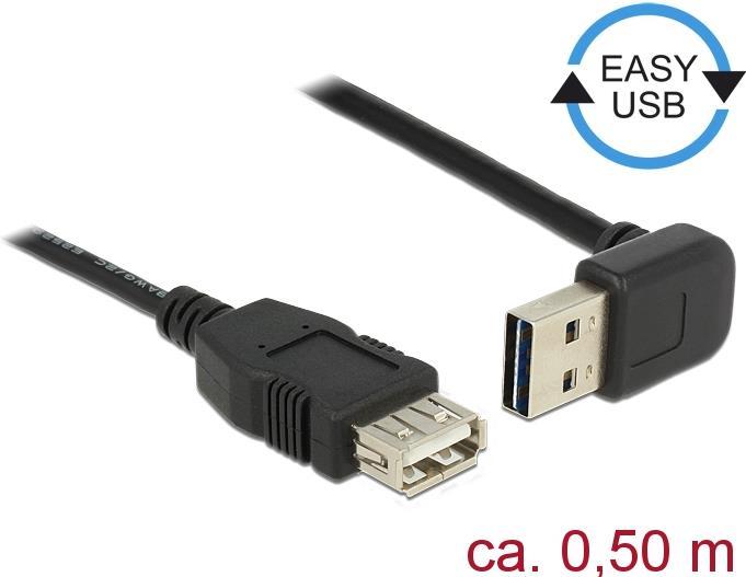Actual product image Delock USB2.0 cable Easy A-A: 0.5m, black (0.50 m, USB 2.0)