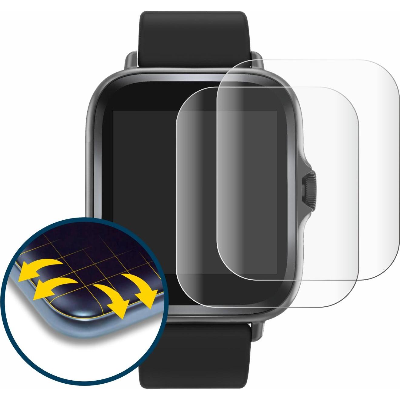 Thumbnail - BROTECT Fullscreen Schutzfolie Displayschutz Folie Klar Transparent, Smartwatch Schutzfolie, Transparent