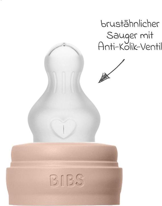 Actual product image Bibs Anti Colic Bottle Silicone 270 ml Medium Flow Blush (270 ml)