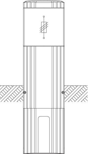 Actual product image Hager HAG ZAN135AAA House connection column, round, 1x3NH00, 95qmm
